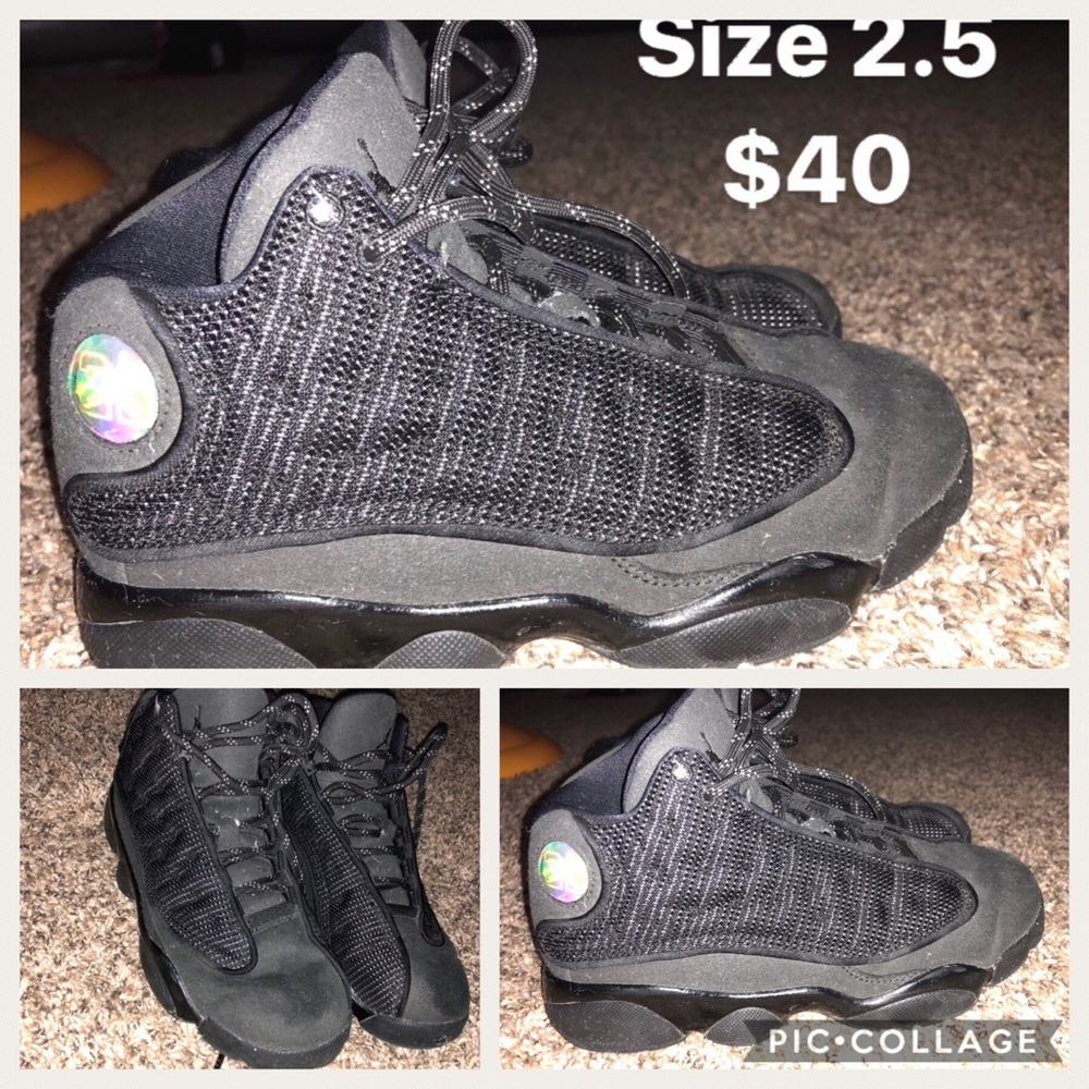 Boy’s Retro Jordan 13 Black Cats